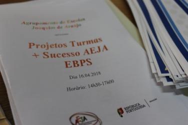 Projeto Turmas + Sucesso EBPS- apresentação dos alunos realizada no dia 16/04