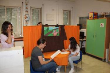 Atividade do 11º E - Teatro de fantoches no Centro Hospitalar de Sousa e Tâmega